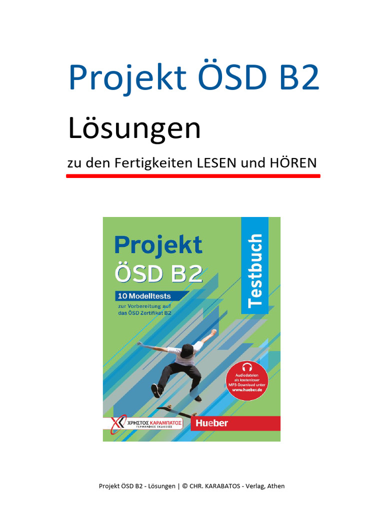 Projekt ÖSD B2: Lösungen | PDF