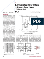 Amplifier With Integrated Filter Offers The Best High Speed, Low Noise Interface For Differential DACs and ADCs