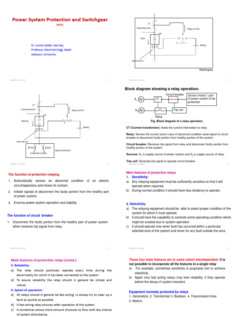 Power System Protection Overview | PDF | Relay | Electric Power