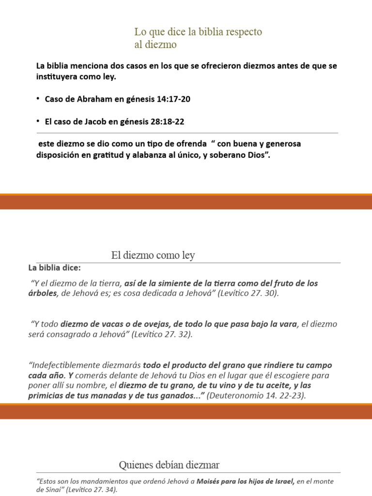 El Diezmo | PDF | Diezmo | Libro de levítico