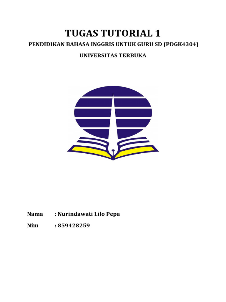Tugas Tutorial 1 Bahasa Inggris UT | PDF