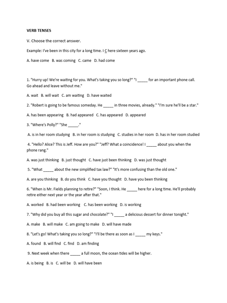 Verb Tenses PDF Moon Earth