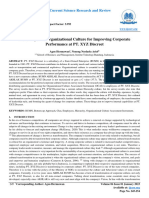 The Analysis of Organizational Culture For Improving Corporate Performance at PT. XYZ Discreet