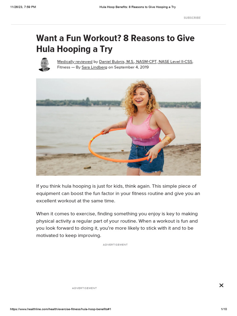 Hula Hoop Benefits 8 Reasons To Give Hooping A Try PDF Physical Fitness