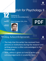 English For Psychology II (TM12)