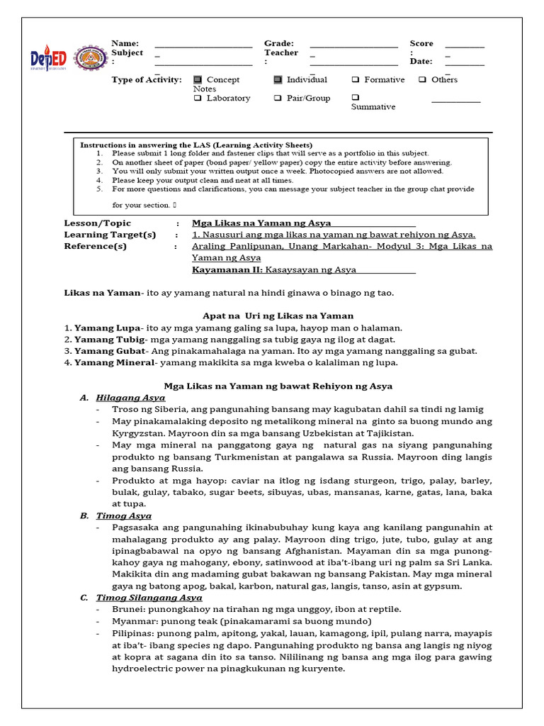 Las aral pan 7 module 3 4 pdf
