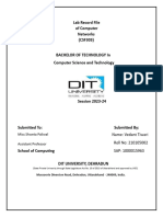 Lab Record File of Computer Networks (CSF303) : Miss Shweta Paliwal Assistant Professor