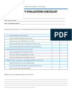 J.Activity Evaluation Checklist