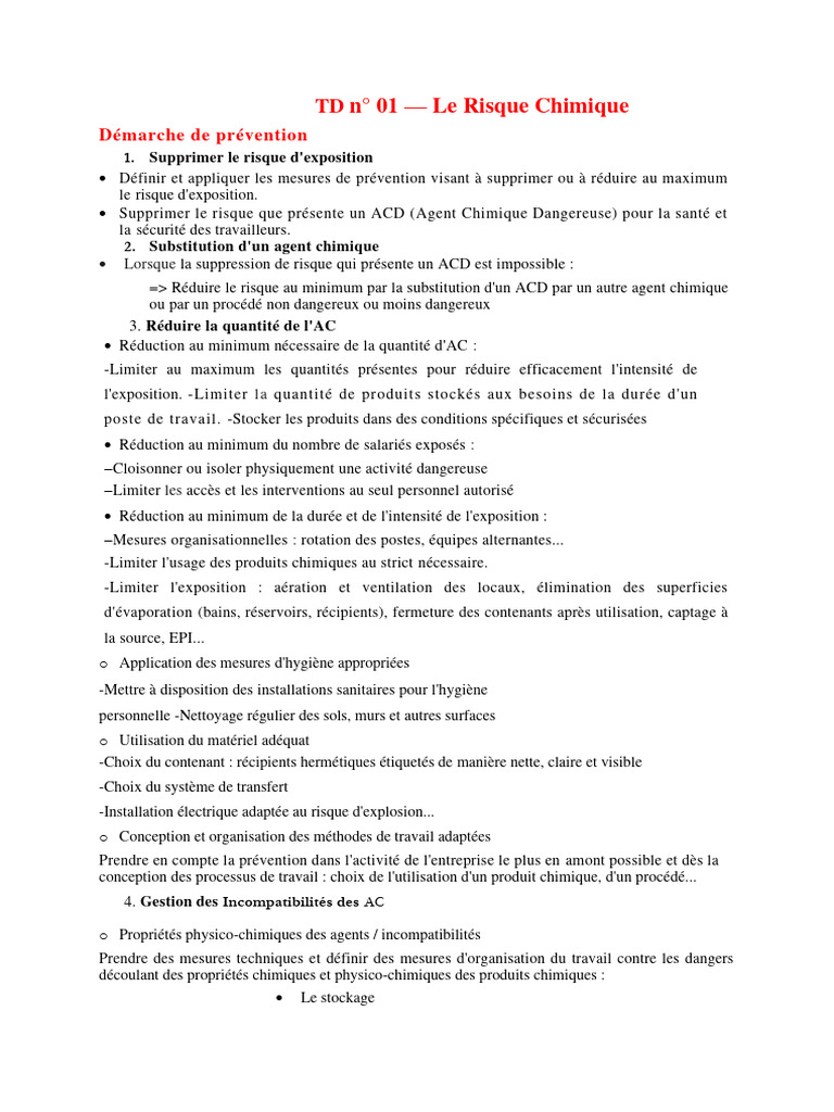 Prévention des Risques Chimiques | PDF | Risque | Sécurité