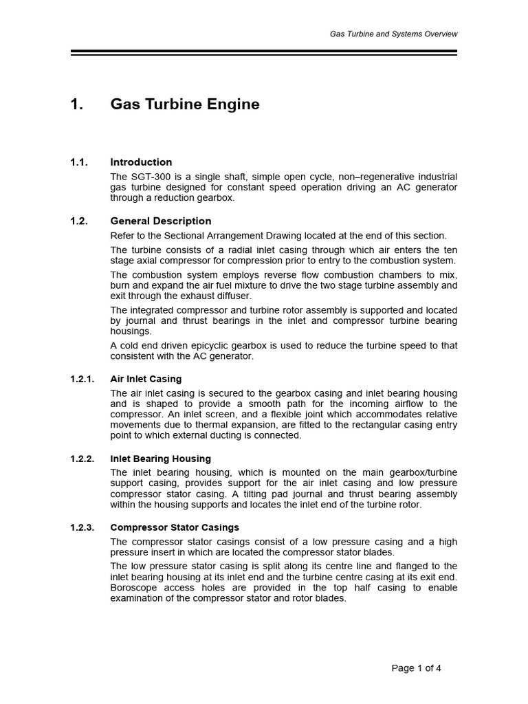 Gas Turbine Engine Components Overview | PDF | Gas Turbine | Turbine