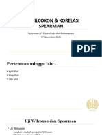 Uji Wilcoxon & Korelasi Spearman