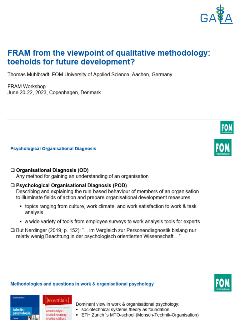 FRAM From The Viewpoint of Qualitative Methodology | PDF | Psychology ...