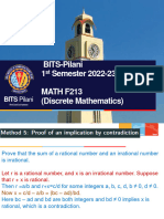 BITS-Pilani 1 Semester 2022-23 MATH F213 (Discrete Mathematics)