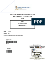 Grade 12 NSC Mathematics P1-10611 Preperatory 2016 Question Paper