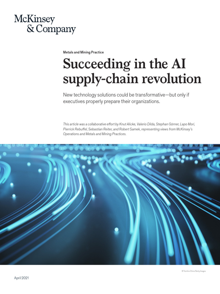 Succeeding In The Ai Supply Chain Revolution Pdf Supply Chain