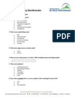 2003 Salary Survey Questionnaire