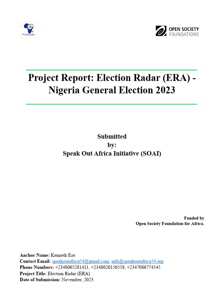 New Election Report (AutoRecovered) | PDF | Elections | Electoral Fraud