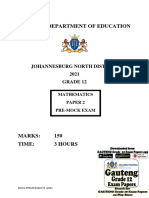 2021 Grade 12 Math Mock Trial Exam Paper 2 GP