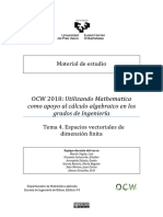 Tema 4 - Espacios Vectoriales de Dimensión Finita