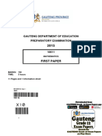 Grade 12 NSC Mathematics P1 (English) 2015 Preparatory Examination Question Paper