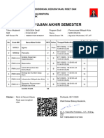 Kartu Ujian Akhir Semester D1091231027