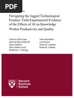 Navigating The Jagged Technological Frontier - Field Experimental Evidence of The Effects of AI On Knowledge Worker Productivity and Quality