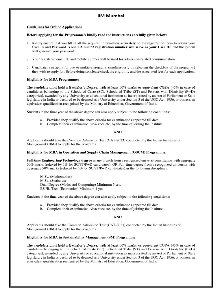 Guidelines For Online Application | PDF | Academic Degree | Thesis