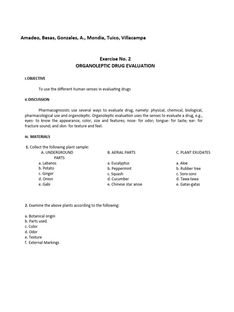 PCog Exercise No. 2 PDF Assay Pharmacology
