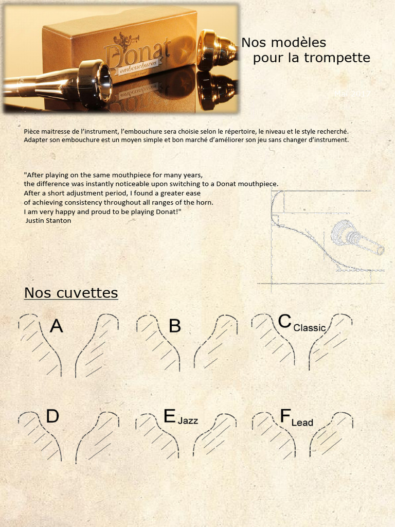 Embouchures Donat pour trompette | PDF | Aérophones | Instruments de ...