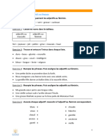 Le Féminin Des Adjectifs Pour La Classe