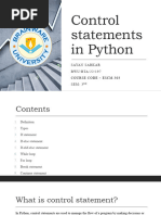 Control Statements Python