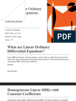 Solving Linear Ordinary Differential Equations With Constant Coefficients