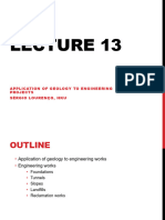 Lecture 13 - Application of Geology To Engineering