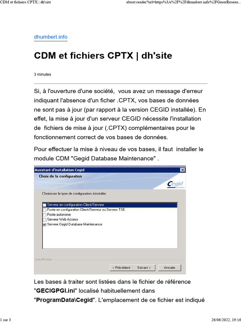 CDM Et Fichiers CPTX - Dh'site | PDF | Informatique | Logiciel