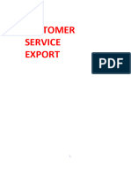 Customer Service Export