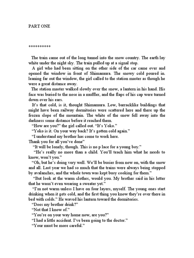 SNOW COUNTRY BY YASUNARI KAWABATA PDF visual data 7