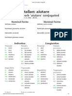 Italian Verb 'Aiutare' Conjugated