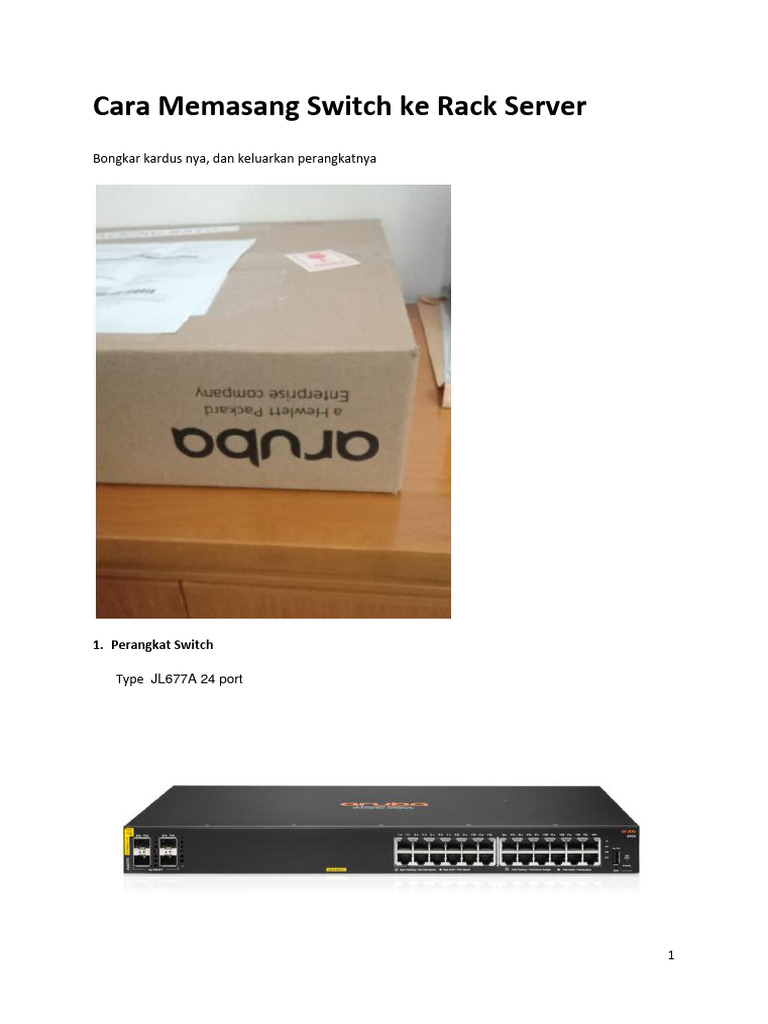 Cara Memasang Switch | PDF