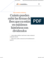 Cuánto Pueden Subir Las Firmas Del Ibex Que Ya Están en Máximos Históricos Con Dividendos