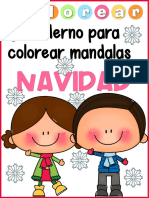 Cuaderno de Mandalas para Colorear en Navidad
