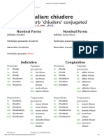 Italian Verb 'Chiudere' Conjugated