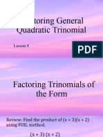 Factoring General Trinomials