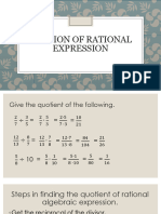 Division of Rational Expression