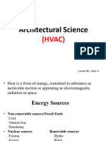 Architectural Science (HVAC) Lecture 2