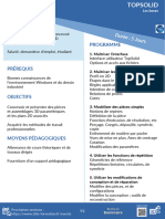 Fiche Programme CAO TopSolid Base