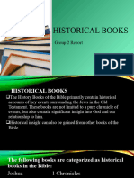 Historical Books Report