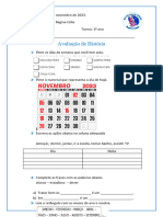 Avaliação de Historia 4º Bimestre