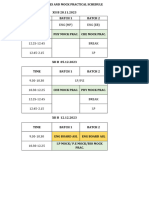 Xii B Mock Practical Schedule