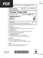 downloadMathsGCSEPast PapersEdexcel IGCSE APaper 1HQPJune20202020QP PDF