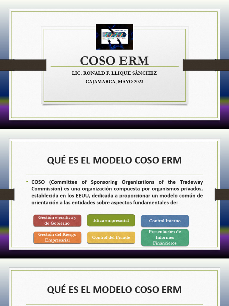 Modelo COSO ERM 2017 y ISO 31000 | PDF | Toma de decisiones | Business